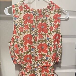 fab'rik Floral Midi Dress - Red and Green